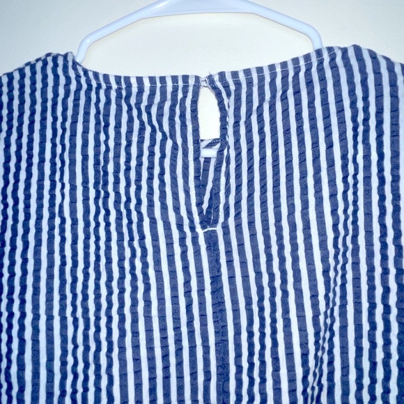 H&M Long sleeved Blue and White Striped shirt, Size 8 - Picture 4 of 4